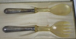 Jugendstil Salatbesteck, 800er SilberAutomatically generated ...