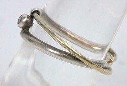 Damenring, 333er Gelbgold und 925er Silber. Designerstück. ...