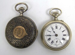 2 Taschenuhren für den Uhrmacher, 1x Silber 84 gepunztAutomatically ...