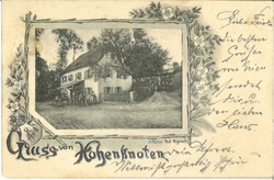Ansichtskarte "Gruss von Hohenknoten". Gelaufen 1900.  Automatically ...