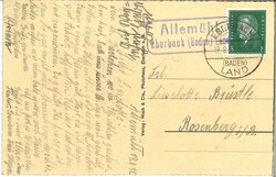 Ansichtskarte "Gruß aus Allemühl - Gasthaus Zum Hirsch Bes. Fr. ...