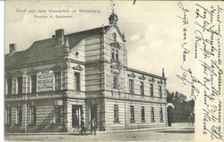 Ansichtskarte "Gruß aus dem Klosterhof zu Wittenberg - Besitzer H. ...