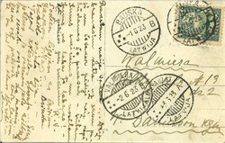 Ansichtskarte Litauen, gelaufen 1923.  Automatically generated ...