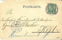 Ansichtskarte "Gruss aus Unruhstadt, Mehrfachansicht". Gelaufen 1901. ...