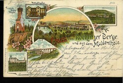 Deutsches Kaiserreich, Ansichtskarte Gruss vom Rochlitzer Berge aus ...