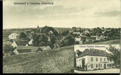 Deutsches Reich, Ansichtskarte Gruss aus Dittersdorf b. Glashütte ...