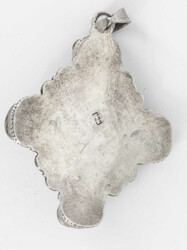 Anhänger 925er Silber, besetzt mit Koralle und einen Butterscotch- ...