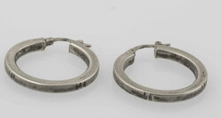 Ein Paar Creolen, Silber 925, Durchmesser: ca. 28 mm.  Automatically ...