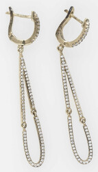 Ein Paar Ohrhänger, Silber 925. Länge: ca. 60 mm.Automatically ...