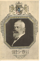 Postkarte "König von Bayern 1821 - 1911", gestempeltAutomatically ...