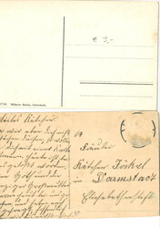 2 Postkarten dabei Strand-Damen-Orchester, gelaufen sowie 1x Gruss ...