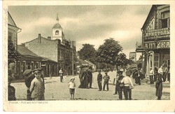Ansichtskarte "Pinsk - Kiewerstrasse" mit Briefestempel Feldschule ...