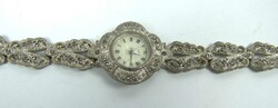 Traditional watch set with marcasites, good condition. Quartz movement