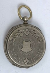 Taschenuhr Silber mit Schlüsselaufzug, Funktion nicht geprüft, ...