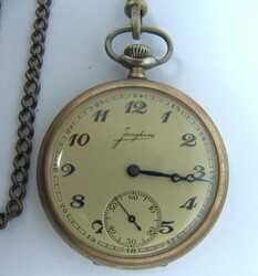 Junghans Taschenuhr mit Kette, Funktion geprüft. Recht guter ...