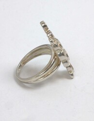 Damenring, 925er Silber, besetzt mit Schmucksteinen, Ringgröße 57  ...