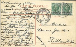 Italienische Post Konstantinopel, Ansichtskarte Galata - Brücke, ...