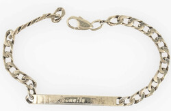 Bracelet, 925 sterling silver, gold-plated, with name engraving. ...