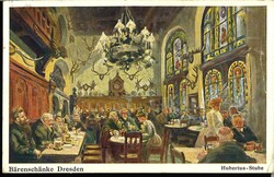 Ansichtskarte Bärenschänke Dresden - Hubertusstube. Gelaufen 1912 ...