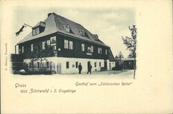 Ansichtskarte "Gruss aus Zinnwald i. S. Erzgebirge - Gasthof zum ...