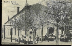 Ansichtskarte "Deutsch - Gabel - Turnhalle.". Gelaufen 1911.