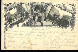 Ansichtskarte "Gruß aus der Beeren - Schänke, Ebersdorf". Bahnpost. ...