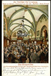 Ansichtskarte "Der Thüringer Hof in Leipzig - Das Burgverlies - Das ...