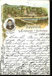 Postcard "Greetings from Erichsruh near Bentherberg, Hanover". ...
