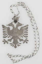 Kette, gepunzt mit 925er Silber, Anhänger in Form eines albanischen ...