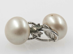 Perl - Ohrclips, Silber 835. Perlengröße: ca. 12 mm.Automatically ...