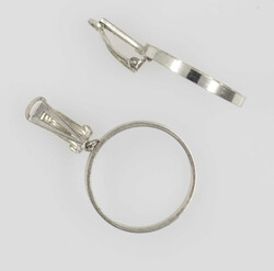 Ein Paar Ohrclips, Silber 835, Durchmesser: ca. 23 mm.Automatically ...