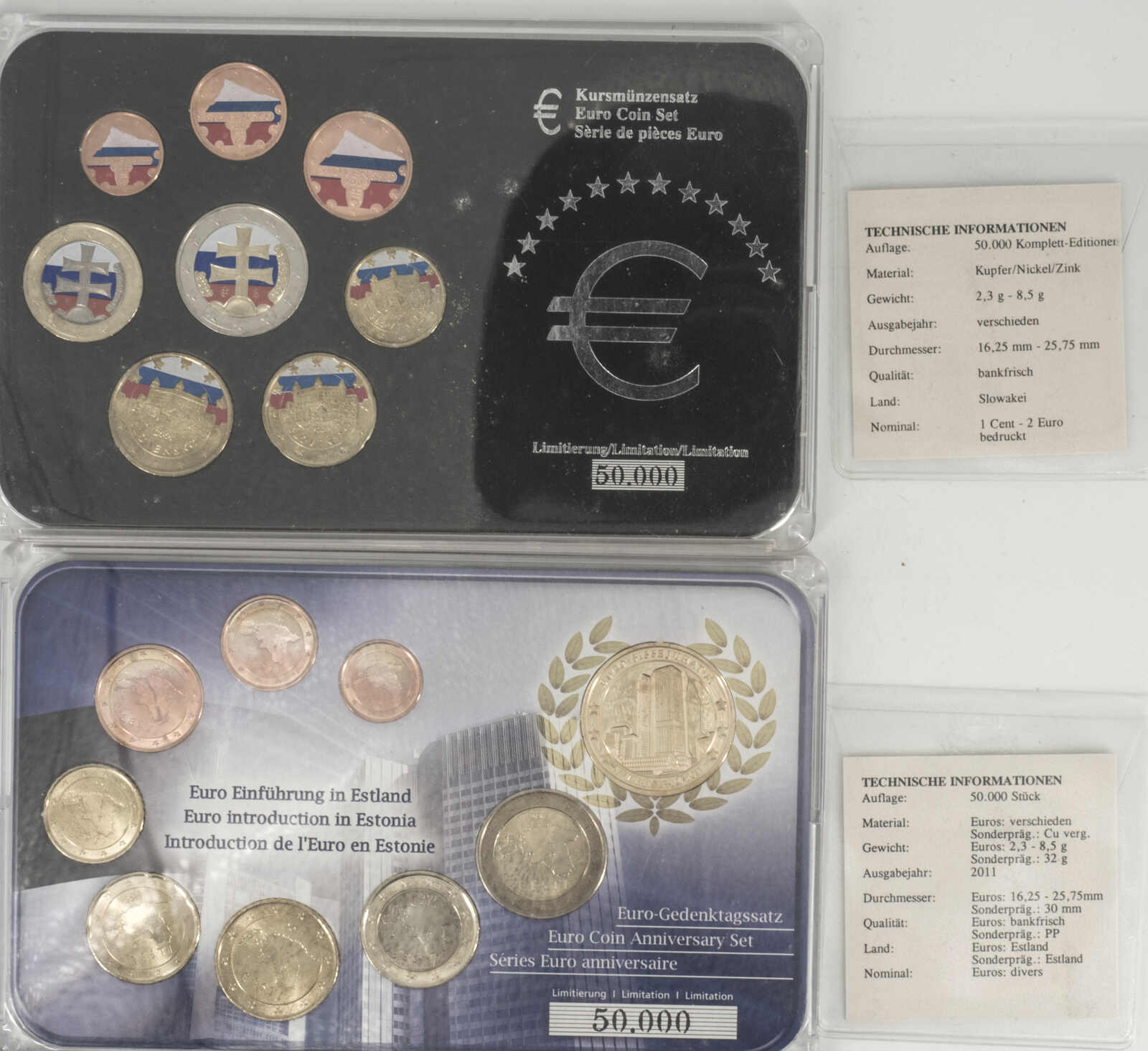 40.480.10.10: Europa - Slowakei - Euro Münzen - Münzsätze