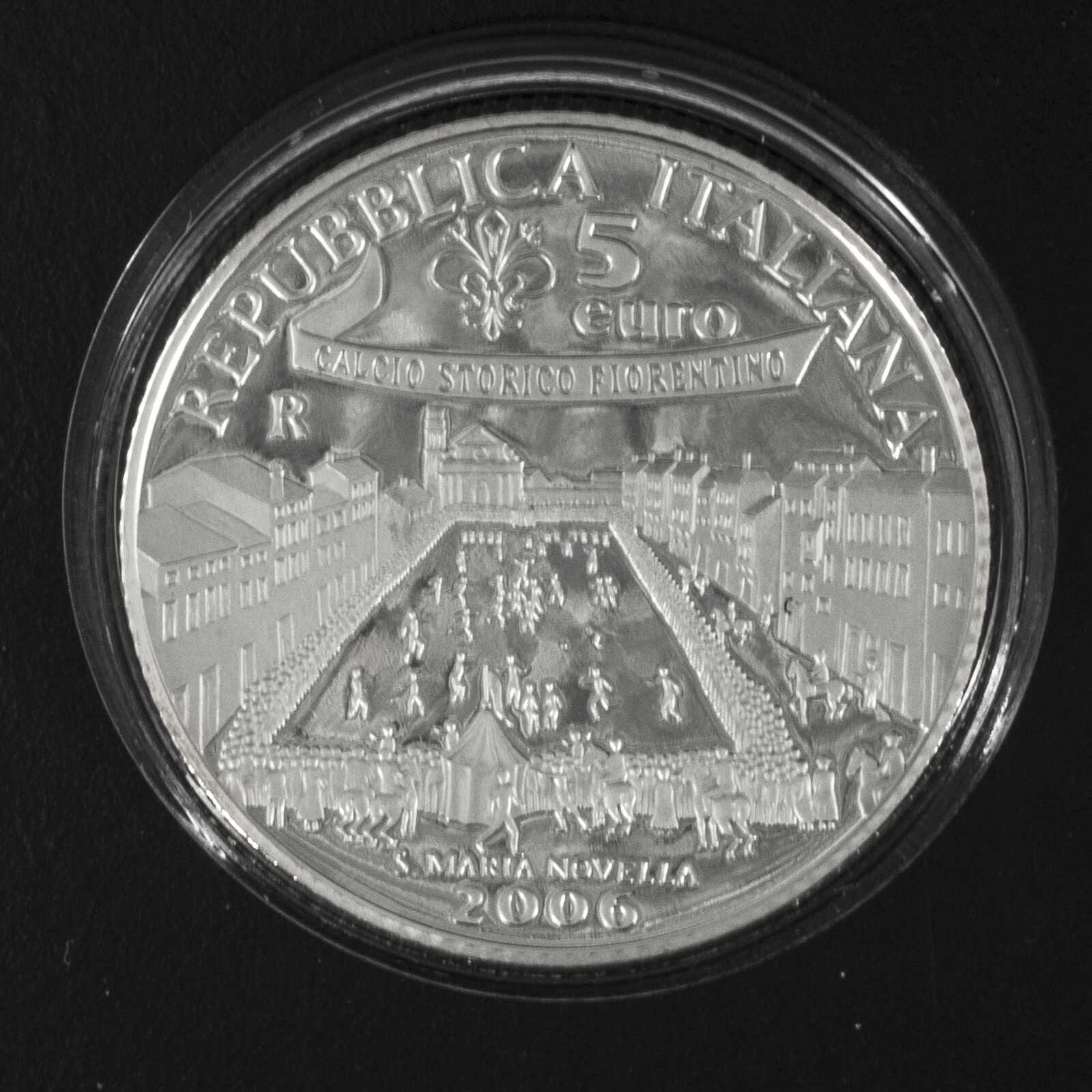 Italien 2006, 5 Euro - Silbermünze "Fußball WM 2006 in Deutschland" ...