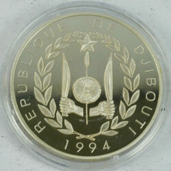 Dschibuti, 100 Franken, 1994, 925er Silber, polierte PLatten, ...
