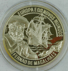 Portugal, 25 ECU, 1997 "Europa und die Neue Welt - Fernan Magellan". ...
