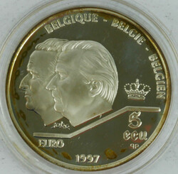 Belgien, 5 ECU, 1997 "Albert II. - 40 Jahre Römische Verträge". ...
