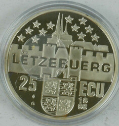 Luxemburg 25 ECU, 1996 "Charlotte Grande-Duchesse De Luxembourg". ...