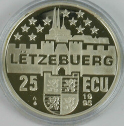 Luxemburg, 25 ECU 1995 "Jean et Josephine - Charlotte de Luxembourg". ...