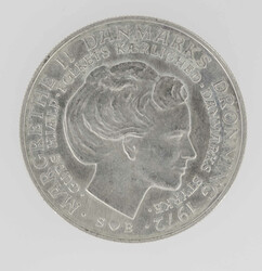 Dänemark 1972, 10 Kronen - Silbermünze, KM 858, Erhaltung: ss