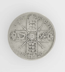 Großbritannien 1920, 1 Florin - Silbermünze. Durchmesser: ca. 28 mm ...