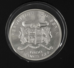 Benin, 1000 Francs CFA - Silbermünze, Durchmesser: ca. 38 mm. In ...