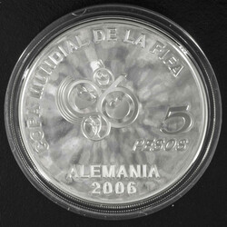Argentinien 2003, 5 Pesos Silbermünze FIFA Fußball WM 2006 in ...