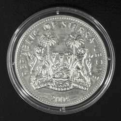 Sierra Leone 2004, 10 Dollar Silbermünze FIFA Fußball WM 2006 in ...