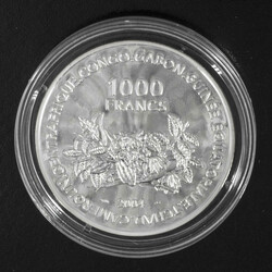 Westafrikanische Staaten 2004, 1000 Francs Silbermünze FIFA Fußball ...