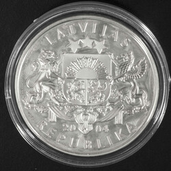 Lettland 2004, 1 Lats Silbermünze FIFA Fußball WM 2006 in ...