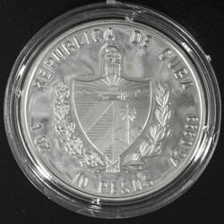 Kuba 2003, 10 Pesos Silbermünze FIFA Fußball WM 2006 in Deutschland ...
