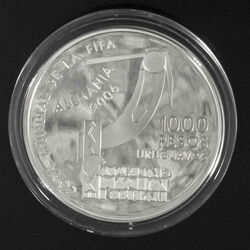 Uruguay 2004, 1000 Pesos Silbermünze FIFA Fußball WM 2006 in ...