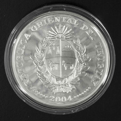 Uruguay 2004, 1000 Pesos Silbermünze FIFA Fußball WM 2006 in ...