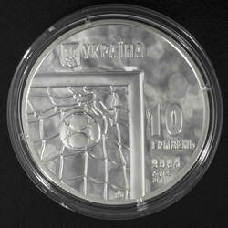 Ukraine 2004, 10 Hryvnia Silbermünze FIFA Fußball WM 2006 in ...