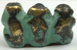 kleine japanische Bronze Skulptur "Drei weisen Affen" die drei Affen ...